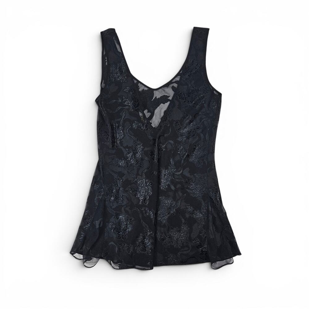 Vintage Victoria's Secret Babydoll Slip Dress Semi-Sheer Low Back - Large